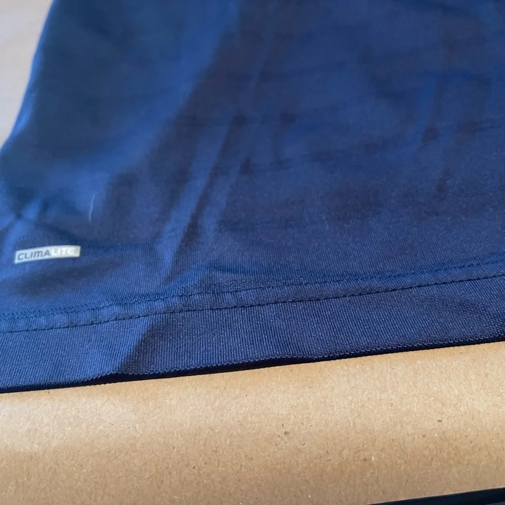 Adidas Short Sleeve Navy golf shirt Climalite | Med